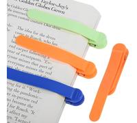 Tofficu 3 Pcs Plastic Bookmarks for Reading Lightweight Book Page Holders Clip Colorful Book Marks Set for Lovers Portable and Practical Stationery Accessories