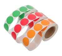 Tofficu 3 Rolls of Self-Adhesive Colored Circle Stickers with 500 Round Dot Stickers Each, Assorted Color Coding Labels for Organizing, Reward, and Marking Purposes in Office Or School