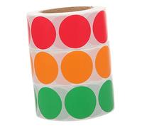 Tofficu 3 Rolls Traffic Light Stickers Red Orange Labels Dot Stickers for Home Office School