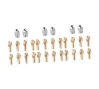Tofficu 3 Sets Professional Brass Collet Drill Chuck Kit for Electric Grinding Tool Includes Brass Nuts Collets Durable Rotary Tool Accessories for DIY Enthusiasts