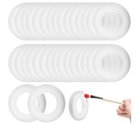 Tofficu 30 Pcs Mini Foam Wreath Rings Compact Floral Circles for DIY Crafts Classroom Play Christmas Decoration Supplies