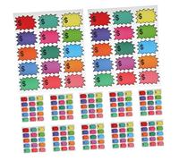 Tofficu 300pcs Star Burst Price Tags Removable Blank Paper Labels for Retail Store Garage Bright Explosion Signs for Easy Pricing and Inventory Management