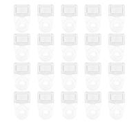 Tofficu 30pcs Acrylic Glass Retainer Clips with Screws for Cabinet Doors, High Strength Material and Precision Design, Minimalist Style Mirror Mounting Clips for Secure Glass Fixing