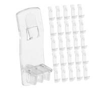 Tofficu 30pcs Clear Plastic Cabinet Shelf Support Pegs Self-locking Curved Design Strong Load Capacity Rectangular Shelf Clips for Kitchen Furniture Bookshelves Versatile and Easy-clean
