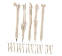 Tofficu 30pcs Halloween Bone Style Ballpoint Pens with Smooth Quick Dry Ink Realistic Skeleton Shape Writing Pens for School Party Decorations and Festival Use