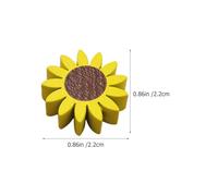 Tofficu 30pcs Sunflower Wooden Beads DIY Spacer Beads for Garland Making Bright Colors Handiwork Craft Accessories Smooth Surface for Home Decoration Random Color