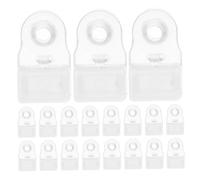 Tofficu 30pcs Transparent Glass Door Clamp Clips with Screws Durable Mirror Fixing Retainer for Cabinet and Wardrobe Glass Panels Secure Fit for Various Thicknesses Sleek Minimalist Design