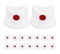 Tofficu 30pcs White Spray Paint Caps with Waterproof Button Nozzle Compatible Spray Can Tips for Graffiti and Fabric Paint Farm Nozzles Replacement Set for Art and Craft Use