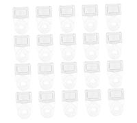 Tofficu 35pcs Glass Panel Retainer Clamps with Screws Transparent Plastic Mirror Clips for Cabinet Doors Frameless Mirror Holder Fasteners for Bathroom Window and Storm Door Glass Fixing