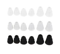 Tofficu 36pcs Silicone In-ear Earbuds Tips Earmuffs Set with Small, Medium, Large Sizes for Headphone Replacement, Noise Isolation Earphone Covers in Black, White, for Daily Random Color