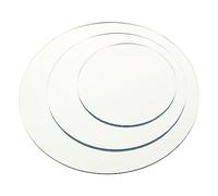 Tofficu 3pcs Acrylic Mirror Reflection Board for Product Photography and Beauty Supplies with Environmental Protection, Silver round Posing Prop to Add Dimension to Photos