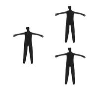 Tofficu 3pcs Black Invisible Bodysuit Costume for Men 150cm Spandex