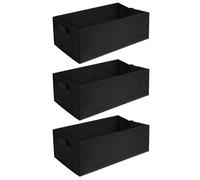 Tofficu 3pcs Black Non Woven Fabric Grow Bag for Succulents and Houseplants
