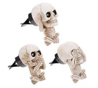 Tofficu 3pcs Car Vent Clip Air Freshener with Ghost Head Design, Resin Material, Wind Driven Fragrance, Unique Car Interior Decor Suitable for Office and Housewarming Gifts