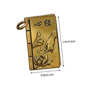 Tofficu 3Pcs Copper Buddhist Amulet Pendants Keychain Decor Vintage Inspired DIY Hanging Ornaments for Car Interior and Bag Accessories Symbolic Blessing Family and Friends