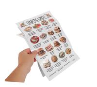 Tofficu 3pcs Diabetic Meal Plan Chart Set for Beginners Healthy Low-glycemic Food Guide Poster for Balanced Visual Diabetes Grocery List Pre-diabetes Diet Planner