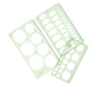 Tofficu 3pcs Drawing Template Stencil Multi Functional Geometry Rulers with Circle and Designs Portable Drafting Tools for Students Artists Architects and Engineers