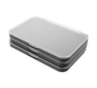 Tofficu 3pcs Empty Magnetic Eyeshadow Palette with Plastic Space-saving Storage Box, Black DIY Makeup Organizer for Blush and Eyeshadow Pans, Portable Magnetic Makeup Palette for Travel