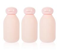 Tofficu 3pcs Empty Travel Size Bottles Lotion Container 4.13x1.77x1.77in Flip Cap Pe Material Leakproof Comfortable Grip Cute Fashionable Refillable Toiletries Containers for Travel Use