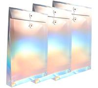 Tofficu 3pcs File Bags A4 File Pouches Hologram Paper Decorative Special Design Good Craftsmanship Archiving Storage for Daily Archiving and Storage