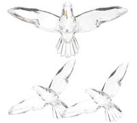 Tofficu 3pcs Flying Birds Decor Acrylic Ceiling Hanging Bird Decoration Delicate Lovely Beautiful Ornament for Xmas Tree and Festival Party Layout Prop