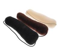 Tofficu 3pcs Hair Bun Makers Set with Elastic Bands Hair Donut Shapers Heatless Curler Rollers for Women in Black Beige and Coffee