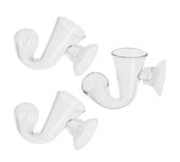 Tofficu 3pcs High Borosilicate Glass Co2 Level Tester Drop Checker with Suction Mount for Aquarium Fish Tank Co2 Monitor for Planted Tank Aquascaping and Aquatic Plant Detection