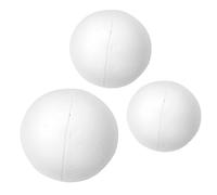 Tofficu 3pcs Hollow Foam Ball Sphere Balls Large Size 20cm 25cm 30cm White DIY Craft Wedding Christmas Decoration Supplies for Painting Gluing Cutting
