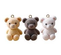 Tofficu 3Pcs Kawaii Bear Charms Cute Bear Pendant for Jewelry Making Earring Charms Durable Lightweight Creative DIY Craft Supplies