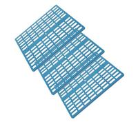 Tofficu 3pcs Light Blue Small Animal Cage Mats Plastic Cage Foot Cushions 34x25x1cm Wear-resistant Floor Pads for Bunny Habitats