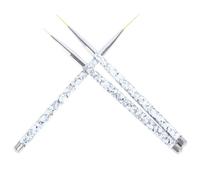 Tofficu 3pcs Nail Art Brush Set Nail Drawing Liner Pens with 11/15/20mm Fine Tips for Manicure Design and Marble Pattern Painting