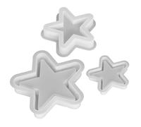 Tofficu 3pcs Nonstick Silicone Star Shaped Molds for Candle Making, Multi-Size Five-Pointed Star DIY Craft Moulds, Reusable Silicone Molds for Handmade Candles and Creative Home Decor