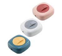 Tofficu 3Pcs Portable Data Cable Boxes for Outdoor Travel Large USB Cord Management Tool with Earphone Holder Compact Multi Color Cable Storage Cases for Desk and Bag Organization