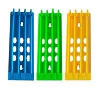 Tofficu 3pcs Racing Pigeon Foot Ring Rack with Yellow Green Blue Sorting Stand Organizer for Pigeon Leg Bands and Bird Supplies