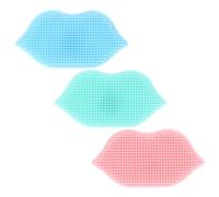 Tofficu 3Pcs Silicone Facial and Scalp Scrub Brushes Soft Exfoliating Bath Brush Lip Scrub Tool for Skin Care Routine