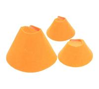 Tofficu 3pcs Small Orange Guinea Pig Recovery Collar Soft Anti-bite Neck Cone Postoperative Protective Accessory for Hamsters Squirrels and Small Pets