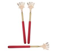 Tofficu 3pcs Telescoping Metal Back Scratcher Set, Multifunctional Extendable Scratching Stick and Claw Scraper for Adults, Portable Back Massager Tool for Itch Relief and Hard-to-Reach