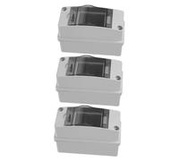 Tofficu 3pcs Weatherproof Electrical Distribution Boxes with Transparent Cover Din Rail Enclosure for Outdoor Industrial Control Panels and Charging Station Protection