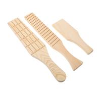 Tofficu 3pcs Wooden Clay Paddle Lightweight Pottery Modeling Tools for Shaping Soft Clay Ceramics Figurines Versatile Crafting Boards for Beginners and Professional Artists