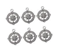 Tofficu 3sets Compass Shaped Graduation Charms Silver Pendants for Jewelry Making for Necklaces Bracelets DIY Accessories Durable Polished 50pcs*3