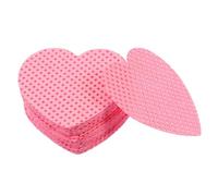 Tofficu 4 Boxes Nail Glue off Pads Heart-shaped Soft Lint-free Cotton Wipes Large Capacity Easy to Store for Nails and False Lashes Beauty Routines DIY Dot Painting Picture Tools