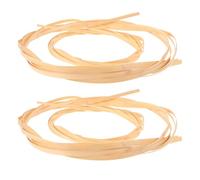 Tofficu 4 Pcs Bamboo Cane Strips for Basket Weaving Craft, Natural Flat Rattan Webbing Material, Yellow Cane 6mm 10mm Wide, 0.5-0.6mm Thick, 3 Meter Length, DIY Wicker Basket Supplies