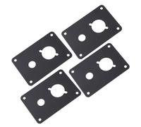 Tofficu 4 Pcs Iron Speaker Back Panel Replacement Plates with Binding Post Mounting for Speaker Enclosure Repair and Assembly
