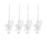 Tofficu 4 Pieces Acrylic Angels Hanging Decorations Cupid Pendants for Christmas Tree and Valentine’S Day Home Ornament