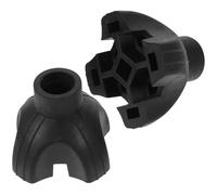 Tofficu 4 Prong Cane Tips Anti-Slip Bases 2pcs Black TPR Material to Prevent Bottom Wear and Extend Service Life for Walking Sticks and Crutches Suitable for Indoor and Outdoor Floors
