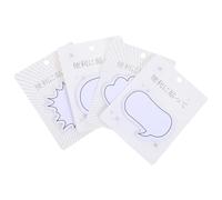 Tofficu 4 Sets 30pcs Memo Sheets Sticky Tab Self-adhesive Memo Pads Creative Dialogue Box Paper Strong Adhesion High Efficiency for Home Office Writing
