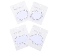 Tofficu 4 Sets Creative Dialogue Box Memo Pads Sticky Tab Self-adhesive Memo Stickers 30pcs Paper Writing Stickers Versatile Usage Convenient for Reminders School and Home