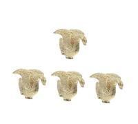 Tofficu 4 Sets Solid Brass Swan Cabinet Knob Artistic Animal Design for Kitchen Cabinets Bedroom Drawers Wardrobe Doors Copper Pull with Smooth Finish Luxury Modern Elegance Handle