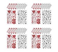 Tofficu 40 Pcs Halloween Face Tattoo Stickers with Imitation Diamond and Waterproof Flexible Fit for Women and Men, Gothic Style Temporary Tattoos with 3d Dazzling Effect, for Halloween