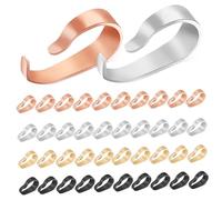 Tofficu 40 Pcs Pendant Pinch Bails Copper Clasps with Electroplating in Gold White Rose Gunmetal for DIY Jewelry Making Necklaces Bracelets Charm Connectors